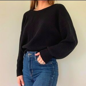 Zara Knit Cropped Black Sweater